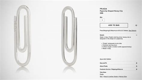 paper clip prada|most expensive paper clip.